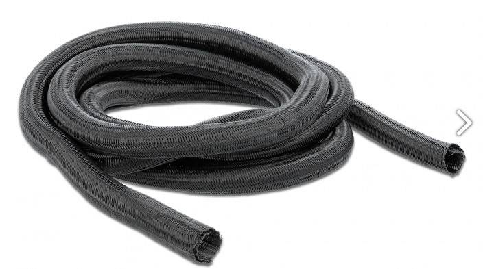 Delock 18856 18856 Gevlochten slang Zwart Polyester 2 m 26 mm (max) 1 stuk(s)