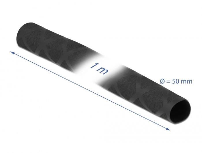 Delock 19607 Krimpkous Zwart 50 mm Krimpverhouding:2:1 1 stuk(s)-2