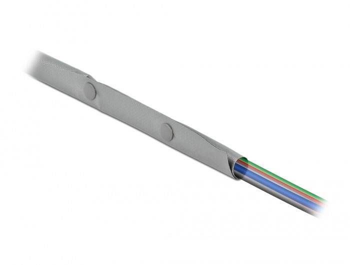 Delock 20725 Kabelslang PVC Zwart, Grijs (Ø x l) 10 mm x 2 m 1 stuk(s)-3