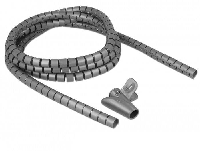 Delock 18843 Ribbelbuis Polyethyleen Grijs (Ø x h) 15 mm x 2.5 m 1 stuk(s)-1