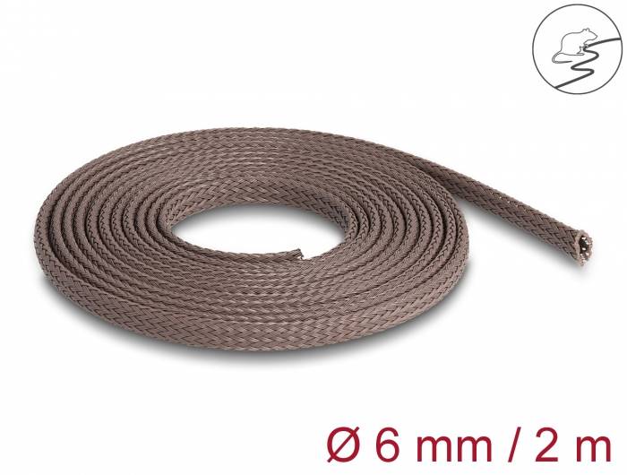 Delock 20897 20897 Gevlochten slang Bruin Polyester 2 m 3 tot 9 mm 1 stuk(s)-0