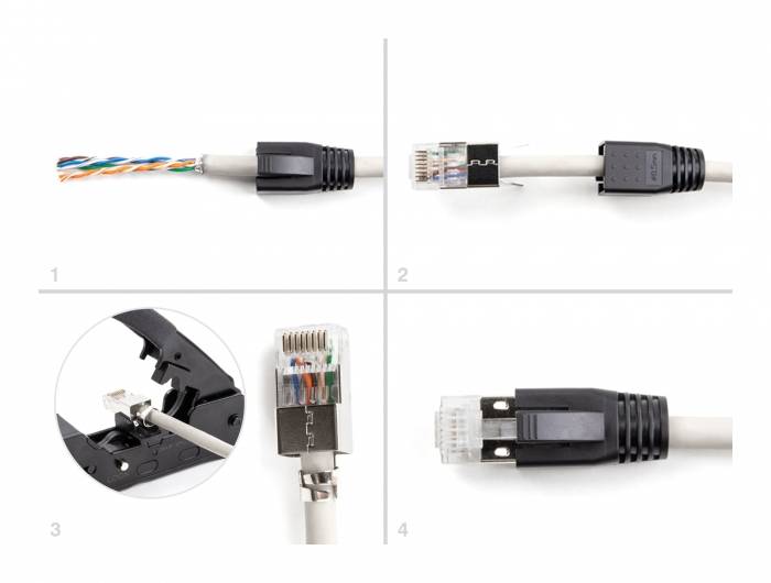 Delock Delock - Netzwerkanschluss - RJ-45 (M) - S/FTP - CAT 6a/7 (Packung mit 25) RJ45 modulaire stekker CAT.6A, CAT CAT-4
