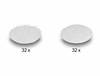 Delock Klittenband punt Om vast te plakken Haak- en lusdeel (Ø) 20 mm Wit 64 stuk(s)
