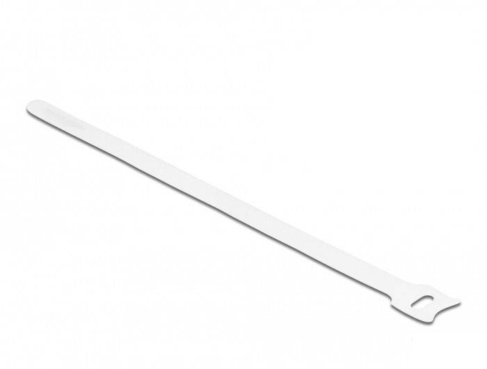 Delock Klittenband kabelbinder (l x b) 250 mm x 12 mm Wit 10 stuk(s)-1