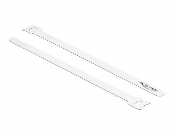 Delock Klittenband kabelbinder (l x b) 250 mm x 12 mm Wit 10 stuk(s)-2
