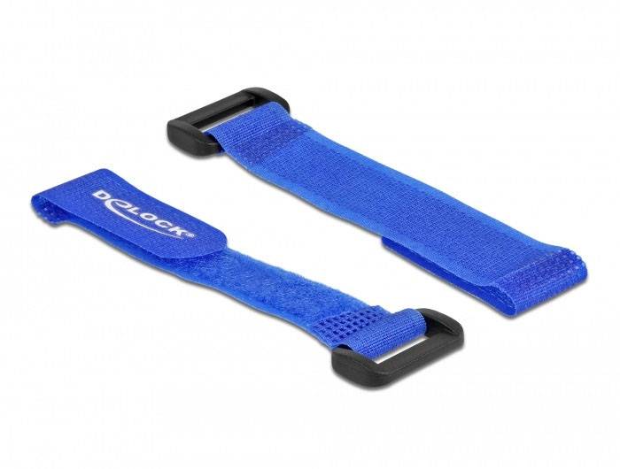 Delock Klittenband kabelbinder (l x b) 150 mm x 20 mm Blauw 5 stuk(s)-2