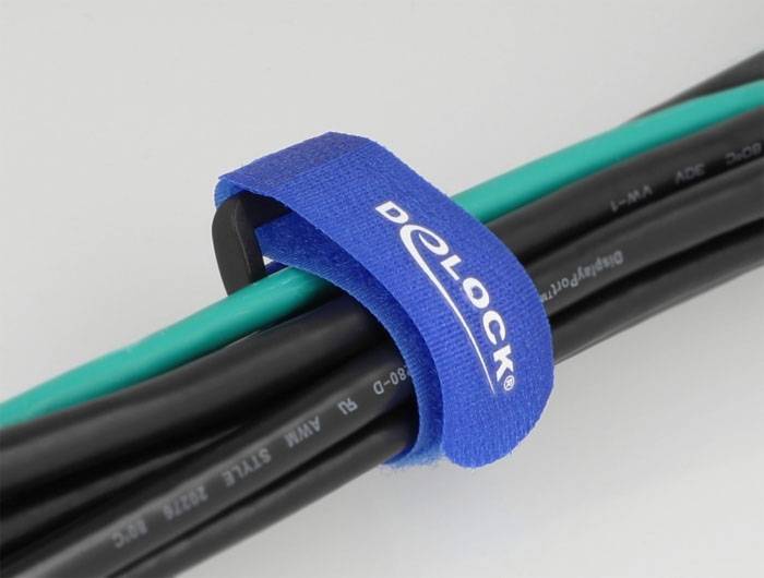 Delock Klittenband kabelbinder (l x b) 150 mm x 20 mm Blauw 5 stuk(s)-3