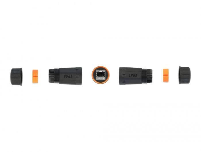 Delock RJ45 Netwerk Adapter Kabel [1x RJ45-bus - 1x RJ45-bus] 0 mm Zwart-2