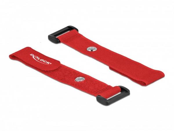 Delock  Klittenband kabelbinder    (l x b) 190 mm x 25 mm Rood 5 stuk(s)
