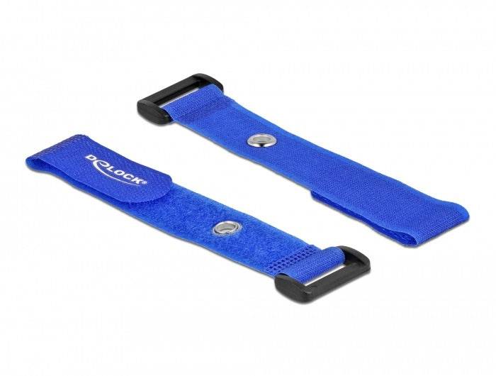 Delock Klittenband kabelbinder (l x b) 190 mm x 25 mm Blauw 5 stuk(s)-2