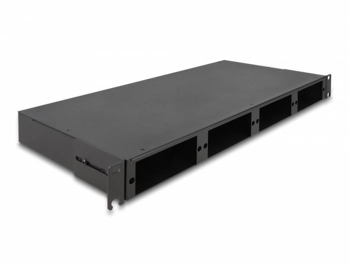 Delock 66924 Patchpaneel 483 mm (19") Kabel 1 HE Zwart Niet ingericht-1