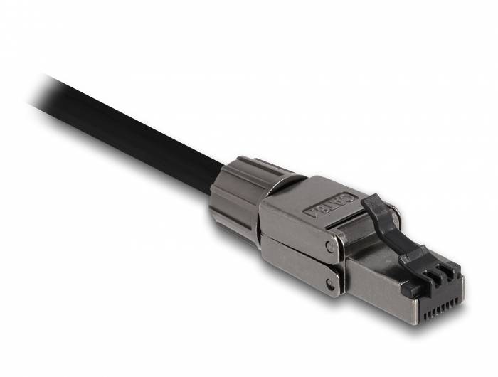 Delock 86514 RJ45-stekker Cat. 8.1 STP CAT.1. Zonder gereedschap 86514 RJ45, stekker Aantal polen (sensoren) 8P8C Zwart -3
