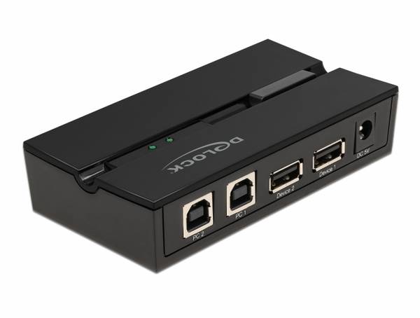 Delock 11492  USB 2.0-schakelaar Zwart