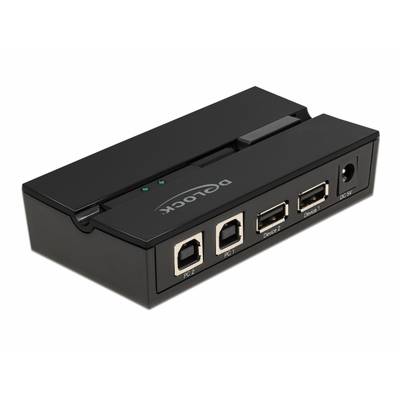Delock 11492 USB 2.0-schakelaar Zwart-0