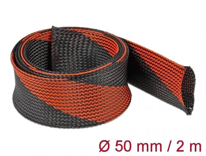 Delock 20758 20758 Gevlochten slang Meerdere kleuren Polyester 2 m 40 tot 80 mm 1 stuk(s)-1