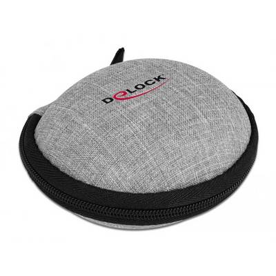 Delock 18421 Koptelefoon tas Zwart, Grijs-0