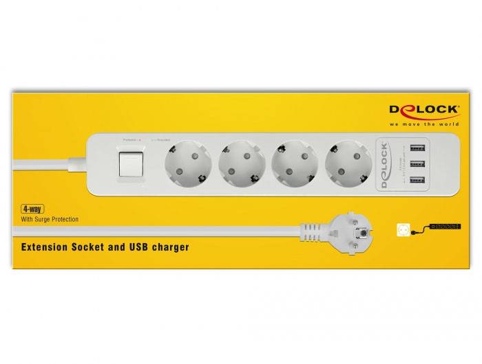 Delock 11206 Stekkerdoos Wit 1 stuk(s)-2