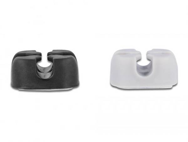 Delock 18405 Kabelclips Thermoplast Zwart, Grijs  (l x b x h) 20 x 20 x 10 mm 1 set(s)