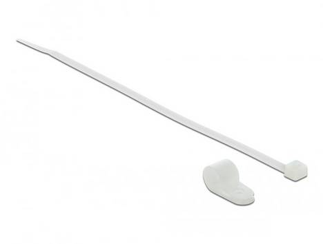 Delock Kabelbinder Kabelhouder Schroefbaar 18869 Bundel-Ø (bereik) 12.7 mm (max)   Wit 1 stuk(s)