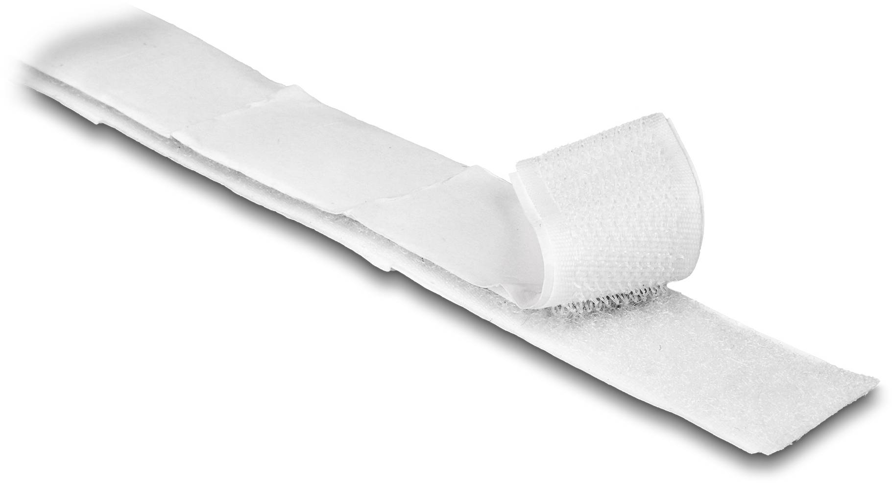 Delock 19061 Klittenband Om vast te plakken Haak- en lusdeel (l x b) 1 m x 20 mm Wit 1 stuk(s)-2