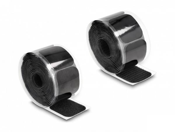 Delock  Klittenband strips  Om te bundelen Haak- en lusdeel (l x b) 10 m x 45 mm Zwart 10 m