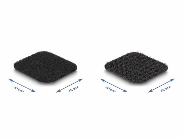 Delock Klittenband strips Om te bundelen Haak- en lusdeel (l x b) 10 m x 45 mm Zwart 10 m-2