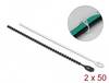 Delock 19507 Kabelbinder Zwart, Wit Hoge trekvastheid, Hittegestabiliseerd, Herbruikbaar 100 stuk(s)