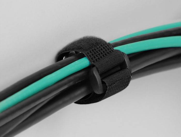 Delock Klittenband kabelbinder Om te bundelen (Ø x l) 7 mm x 280 mm Zwart 3 stuk(s)-4