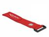 Delock Klittenband kabelbinder Met oogje Haak- en lusdeel (Ø x l) 7 mm x 280 mm Rood 3 stuk(s)