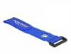 Delock Klittenband kabelbinder Met oogje (Ø x l) 7 mm x 280 mm Blauw 3 stuk(s)