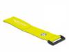 Delock Klittenband kabelbinder Met oogje (Ø x l) 7 mm x 280 mm Geel 3 stuk(s)