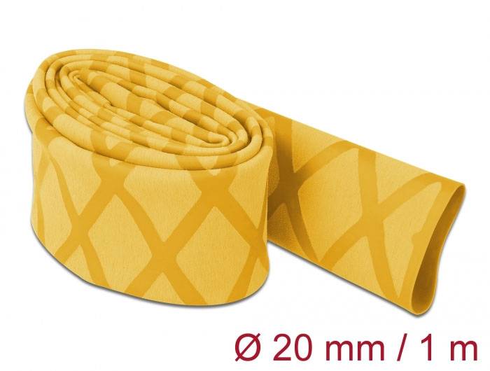 Delock 19595 Krimpkous Geel 20 mm 10 mm Krimpverhouding:2:1 1 stuk(s)-1
