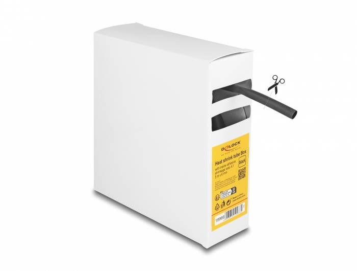 Delock 19966 Krimpkous Zwart 6 mm Krimpverhouding:4:1 1 stuk(s)-2