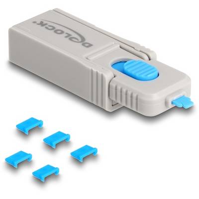 Delock USB-B-poortslot 20925 Blauw, Grijs 20925-0