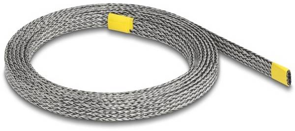 Delock 20937 20937 Gevlochten slang Grijs Polyester, Koper 2 m 7 tot 12 mm 1 stuk(s)
