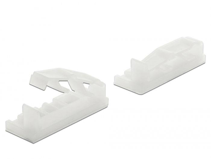 Delock Kabelhouder voor platte kabels Zelfklevend 60179 Voor lintkabel Transparant 10 stuk(s)-2