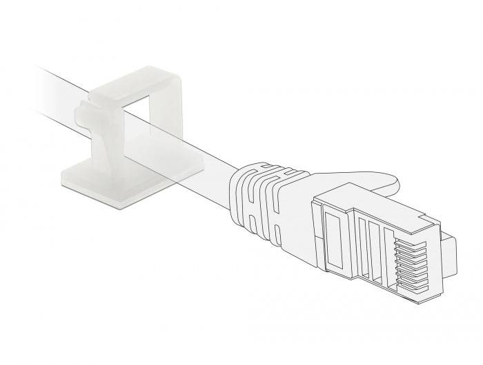 Delock 60250 Kabelclips Nylon Wit (l x b x h) 19 x 16 x 12 mm 10 stuk(s)-3