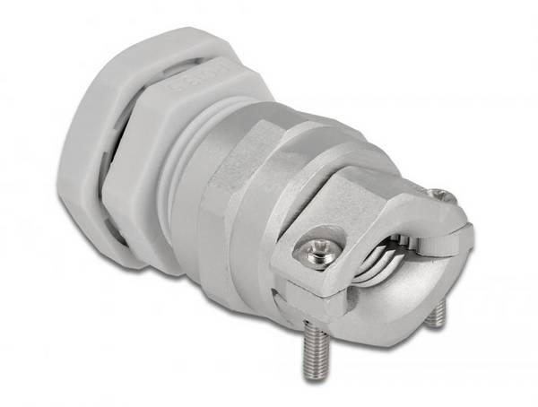 Delock 60356 Met trekontlasting PG13.5 Metaal, Kunststof Grijs 1 stuk(s)