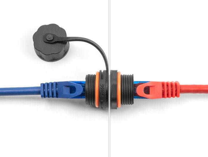 Delock RJ45 Netwerk Adapter Kabel [1x RJ45-bus - 1x RJ45-bus] 0 m Zwart-1