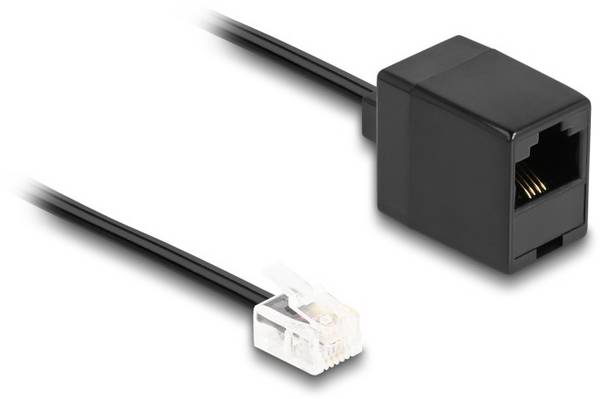 Delock Telefoon (analoog) Aansluitkabel 5 m Zwart
