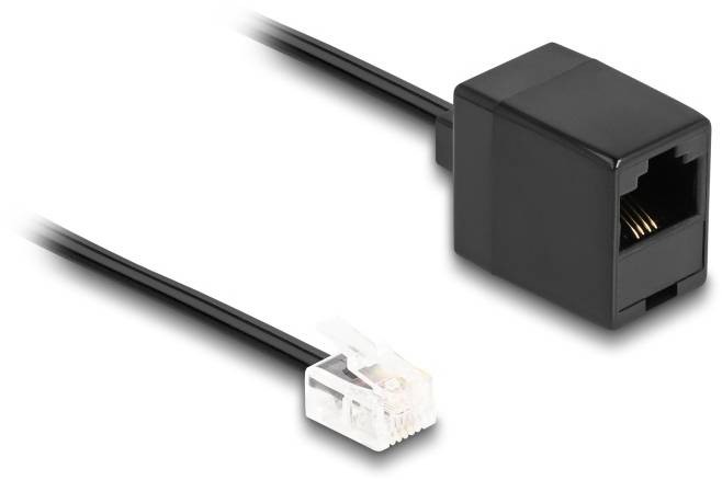 Delock Telefoon (analoog) Aansluitkabel 5 m Zwart-1