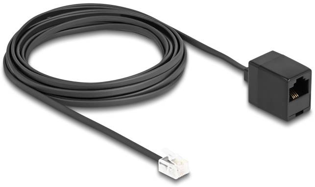 Delock Telefoon (analoog) Aansluitkabel 5 m Zwart-2