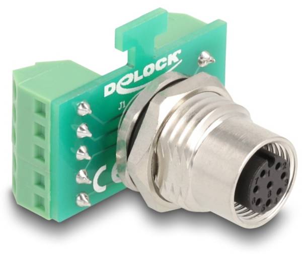 Delock Adapter Serieel [1x M12-bus - 1x Bus]  Groen
