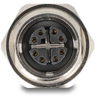 Delock M12 / RJ45 Netwerk Adapter Kabel [1x M12-bus - 1x RJ45-bus] Zilver-2