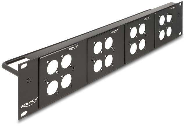 Delock 88195 Patchpaneel 483 mm (19) 2 HE Zwart – Foto 2 van 2