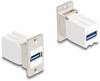 Delock 67165 USB-inbouwmodule Keystone Kabel 1 stuk(s)