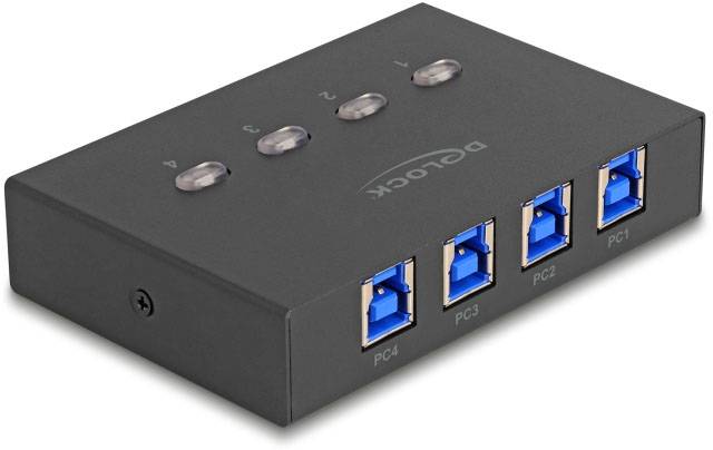 Delock 11509 USB 3.2 Gen 1-schakelaar (USB 3.0) Zwart-0