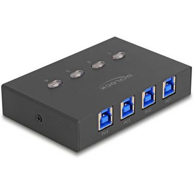 Delock 11509 USB 3.2 Gen 1-schakelaar (USB 3.0) Zwart-0