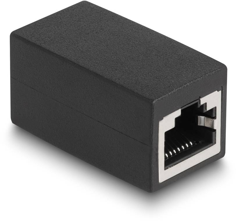 Delock RJ45 Netwerk Adapter Kabel [1x RJ45-bus - 1x RJ45-bus] Zwart-1