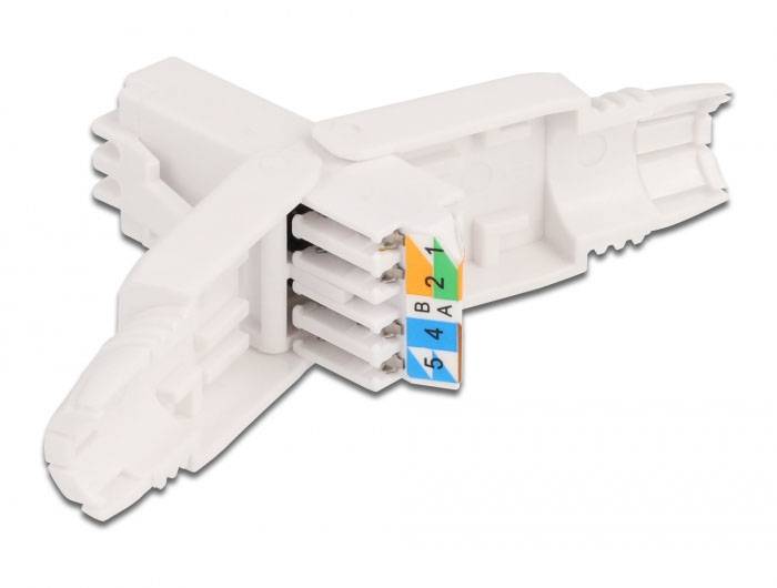 Delock 86978 RJ45-stekker CAT.6A UTP zonder gereedschap 86978 Aantal polen (sensoren) 8P8C Wit 1 stuk(s)-2